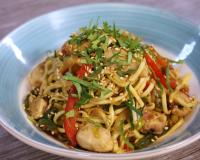 Nouilles sautées au poulet