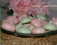 Meringues inratables fraises et pistaches
