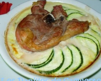 Cassolette de courgettes et agneau