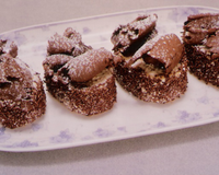 La finesse du praliné - dans un petit gâteau aux copeaux de chocolat