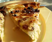 Tarte aux poires, pistaches et pépites de chocolat