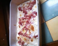 Roulades de jambons avec ses lardons champignons sa crème râpé