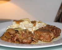 Petit mijoté de filet mignon au cidre et à la crème fraîche.