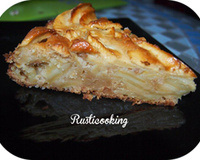 Gâteau aux pommes, cacahuètes et caramel