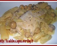 Un rôti de porc bien moelleux (dû à sa cuisson à la cocotte!) ... une sauce crème moutarde qui relève bien le porc... accompagné de champignons de Paris et de Salsifis...ce…