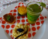 Gaspacho de courgettes et menthe aux épices