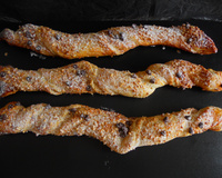 Sacristains amandes, éclats de praline et pépites de chocolat