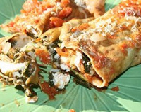 Crêpe à la farine de châtaigne et au brocciu