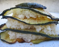 Le millefeuille de courgette à la semoule