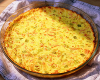 Quiche aux poireaux sans pâte