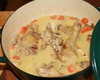 Blanquette de poule et riz