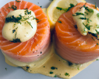 Duo de saumon farci aux St Jacques marinées