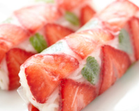 4 rouleaux de printemps que l'on peut faire en dessert
