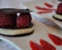 Mille-feuilles duo chocolat à la framboise