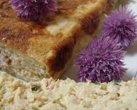 Terrine au tofu soyeux, thon, échalote et ciboulette