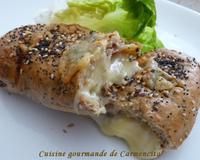 Une délicieuse pâte légère et aérée, fourrée de jambon ou de bacon et de fromage à raclette.