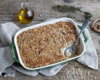 Gratin de chou-fleur, quinoa et amandes