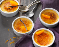 Crème brulée au Carré Frais et aux zestes de clémentine