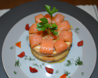 Charlotte aux deux saumons