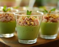 Verrines courgette jambon noix de cajou
