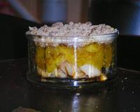 un plat complet de saison, le gout de chataigne de la butternut est mis en valeur par les noix du crumble