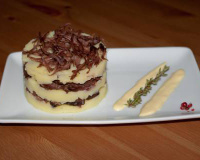 Effilochée de queue de bœuf sauce moutarde