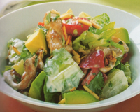 Salade chaude de poulet à la coriande