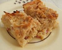 Ce que nous avons apprécié dans ce clafoutis, c'est le subtil mariage des groseilles et de la pomme.