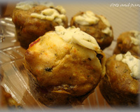 Muffins poivron, courgette, aubergine et Philadelphia