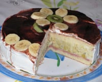 Biscuit à la crème de rhubarbe