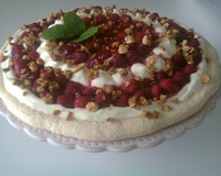 Tarte macaron aux framboises