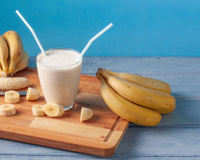 Milk shake à la banane et à la vanille