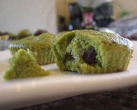 Muffins au thé vert et au chocolat noir