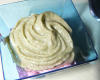 Crème de betterave et mousse d'avocat en verrine