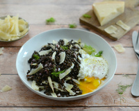 Salade de lentilles à l'œuf poché