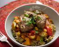 Couscous de quinoa et boulettes d'agneau, sans gluten