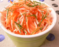 Duo de carottes et céleri, sauce yaourt