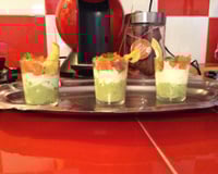 Verrine avocat boursin saumon