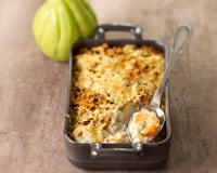 Gratin de christophine, sauce béchamel au roquefort