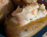 Pommes de terre farcies au saumon fumé