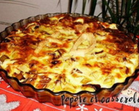 Tarte moitié sans pâte à la truite fumée et aux blancs de poireaux