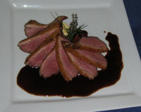 Magret de canard et sa sauce au miel et vinaigre balsamique