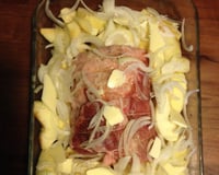 Rôti de porc aux pommes miellées