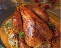 Chapon Fermier rôti aux parfums d'agrumes et d'anis