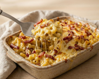 Gratin de macaroni au fromage et lardons fumés : le dîner facile et réconfortant de janvier