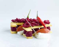 Framboises comme un millefeuilles