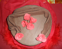 Gâteau rose et chocolat