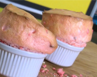 Soufflés aux pralines roses