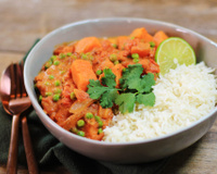 Curry de patate douce aux légumes