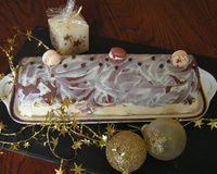 Bûche chocolat, café et vanille de Tahiti